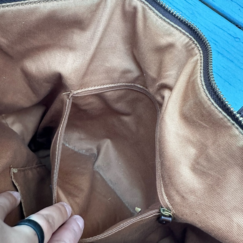 Fossil Key Feather Print Coated Canvas Tote Bag - image 6